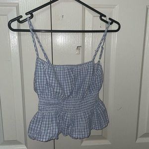 Blue and White Cotton On Crop Top